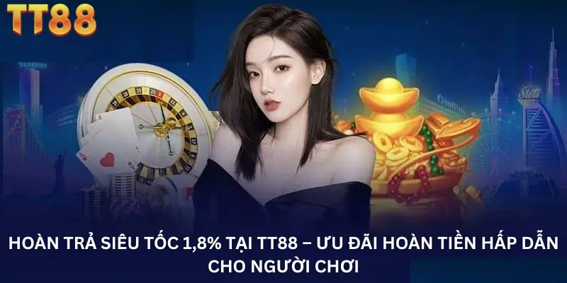 Hoàn Trả Siêu Tốc 1,8% Tại TT88 – Ưu Đãi Hoàn Tiền Hấp Dẫn Cho Người Chơi