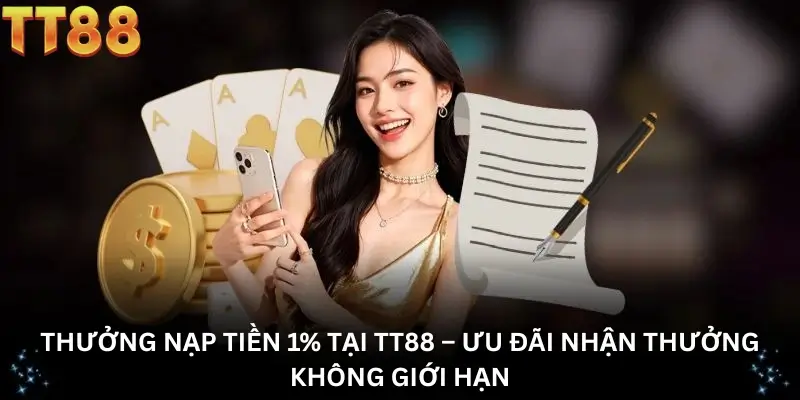 Thưởng Nạp Tiền 1% Tại TT88 – Ưu Đãi Nhận Thưởng Không Giới Hạn